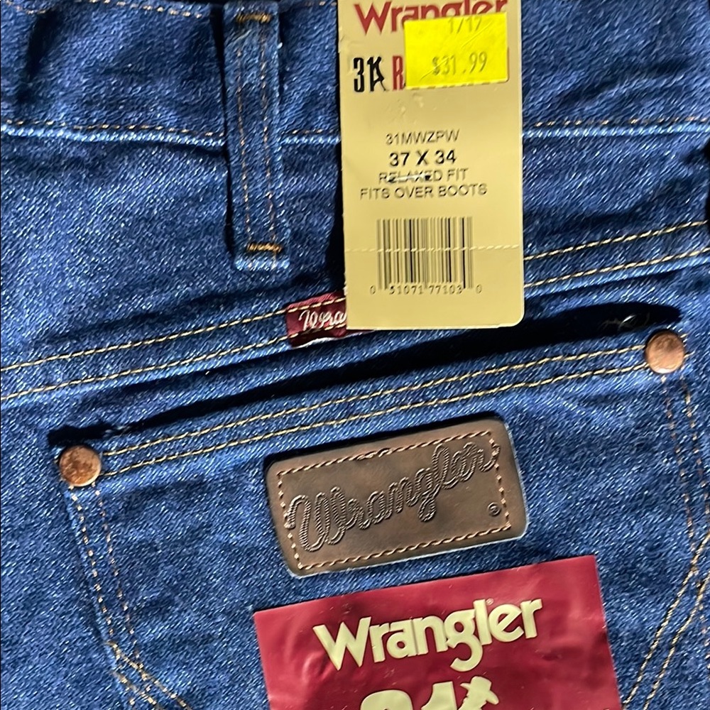 Wrangler Blue Relaxed Fit Denim Jeans - Picture 3 of 3